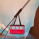 Poster Plaque Tole Painted Advertising "The Veyrier Cable Car of Lake D' Annecy"