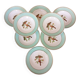 8 assiettes creuses Fenal Badonviller à décor d'oiseaux, années 1950