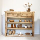 Ancien Buffet vaisselier bois brut