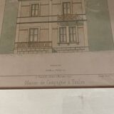 Pair of engravings of early 20th century architectural projects