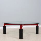 Vintage round coffee table acerbis 1980s