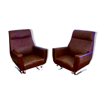 2 armchairs luge 60s, comfortable