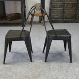 Pair of Tolix chairs by Xavier Pauchard, first edition, late 1920s