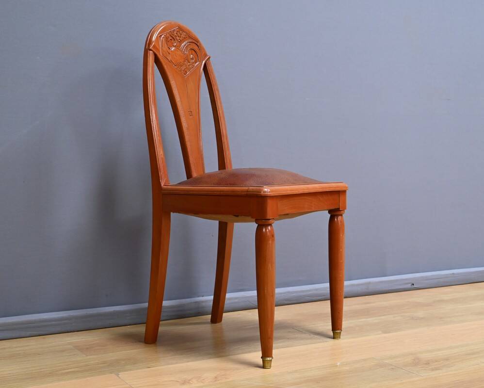 Set of 4 stained beech chairs, Art Deco – 1910