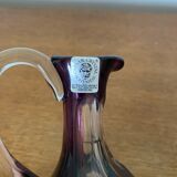 Verseuse flacon Caesar crystal Bohemiae cristal violet Tchèque vintage