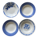 Assiettes creuses  dépareillées bleues