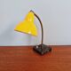 Casserole lamp in yellow lacquered metal and black marble, 1950s
