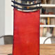 Vintage lamp in patinated black and red metal – Japanese spirit