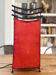 Vintage lamp in patinated black and red metal – Japanese spirit