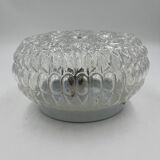 Molded glass ceiling light with relief
