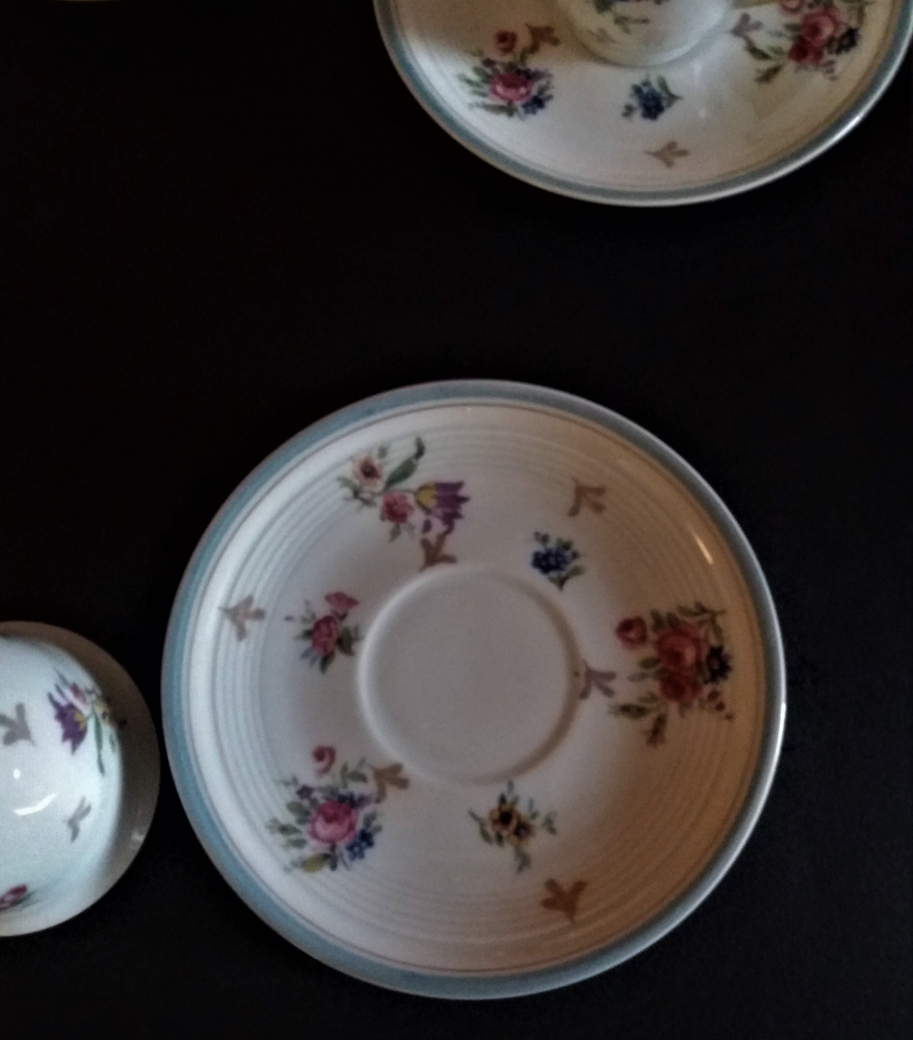 Porcelain coffee service of Limoges France era Art Deco