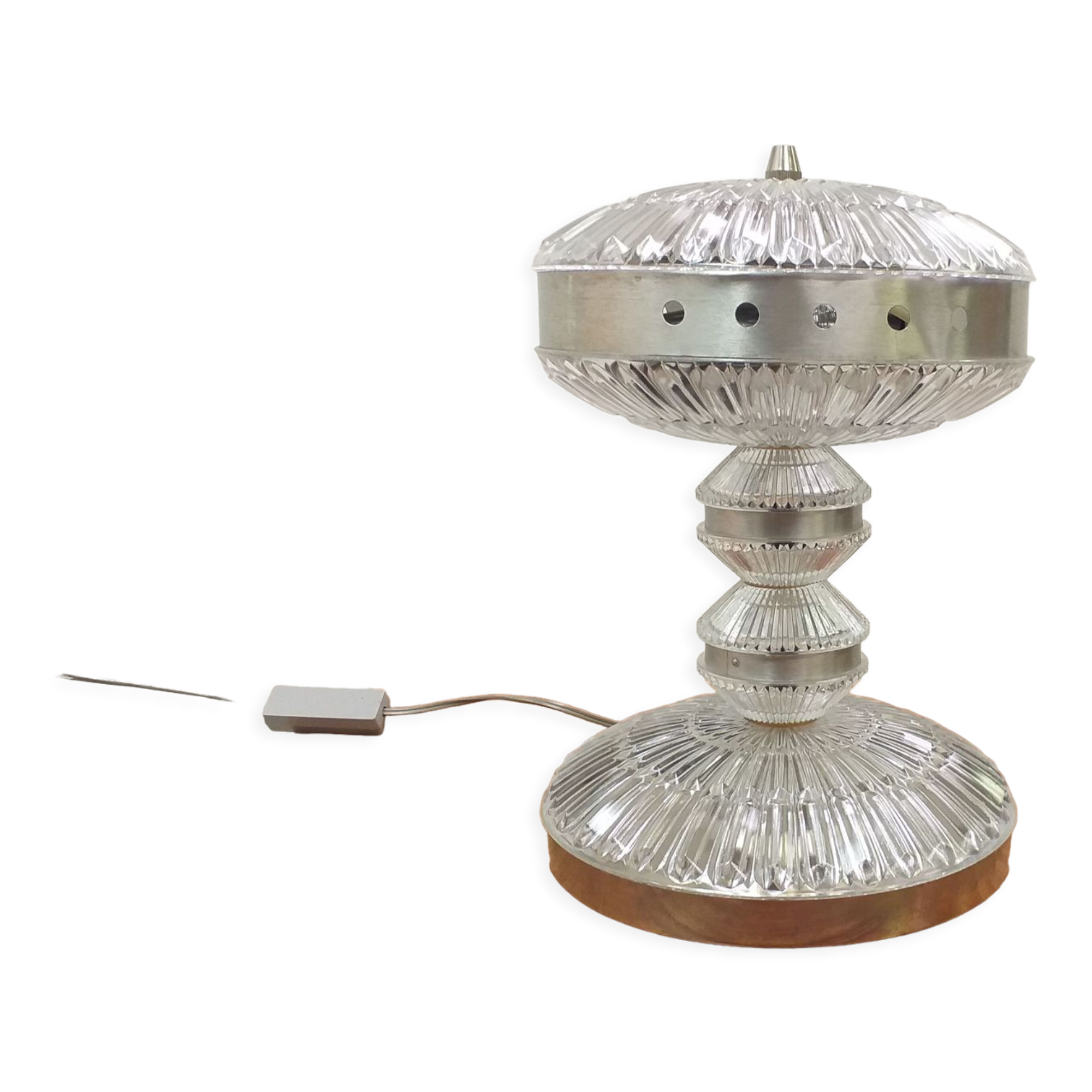 1970 Glass table lamp, Czechoslovakia