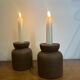 vintage brutalist candlestick holders