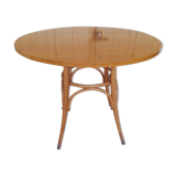 Round dining table vintage curved wooden foot