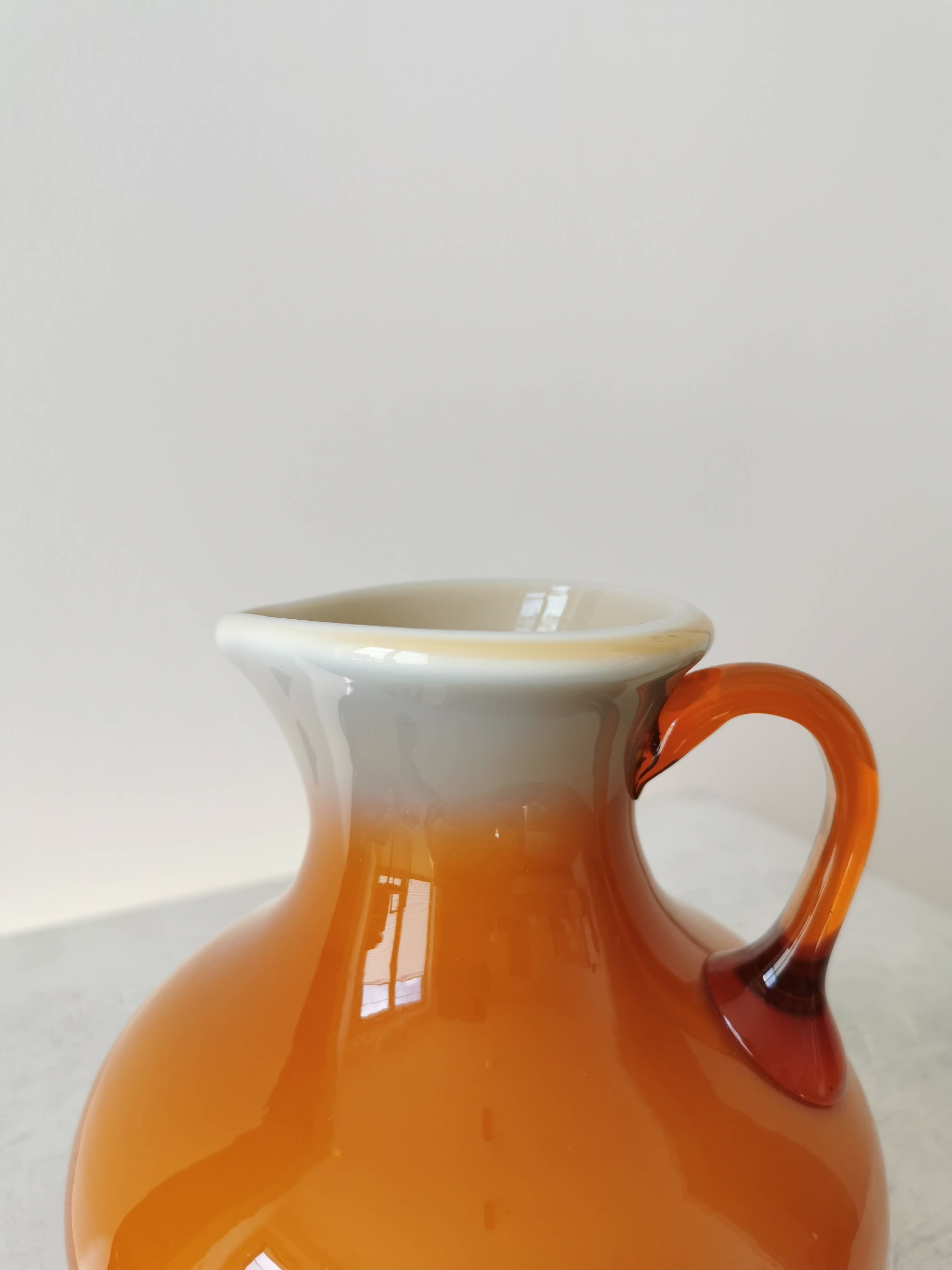 Vase vintage : verre Prokuplje fait à la main, Yougoslavie