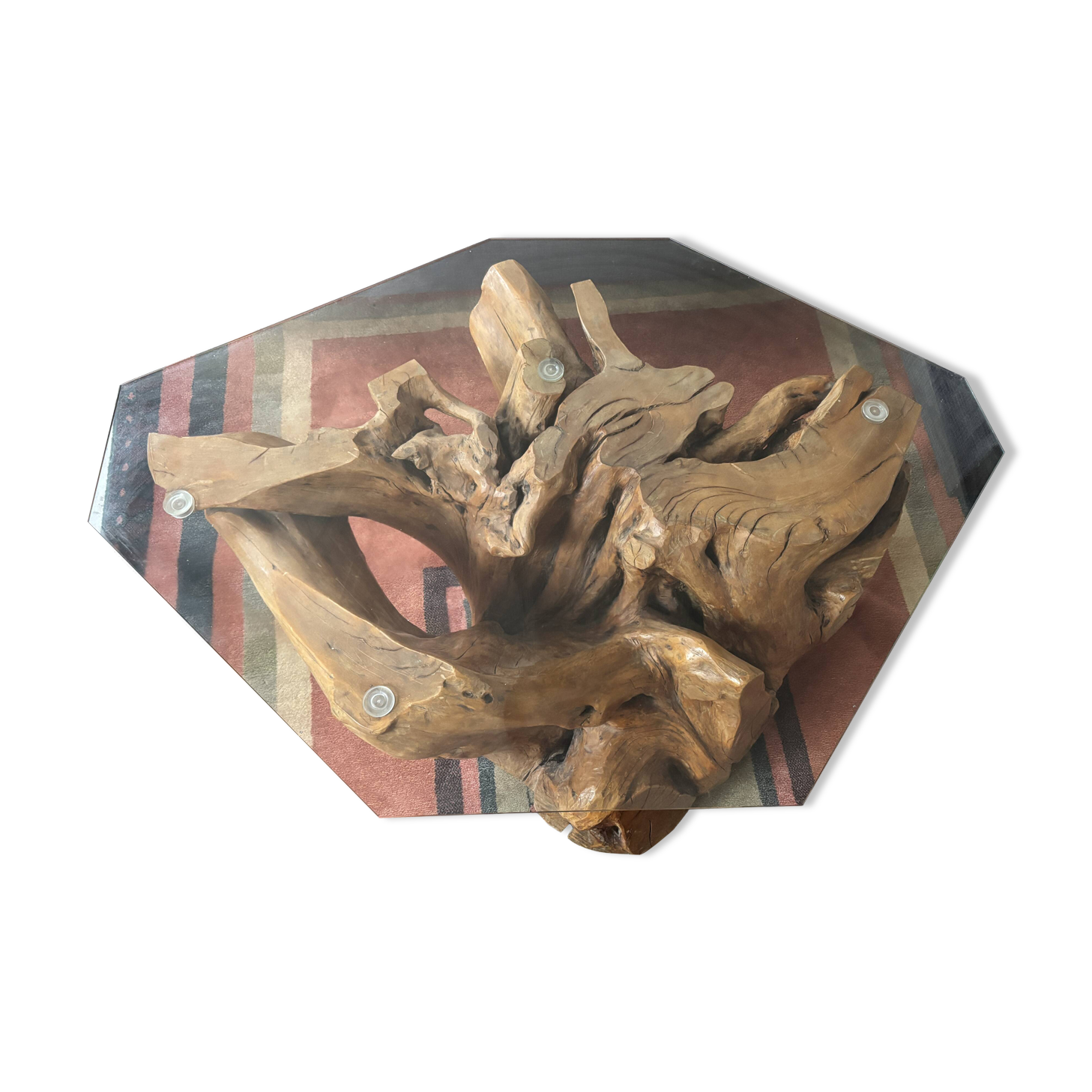 Olive tree stump coffee table