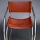 PAIR OF LEATHER AND CHROME ARMCHAIRS MR20 FROM THE 1970s MODEL BY MIES VAN DER