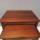 Set of two mid-century side tables in rosewood designed by bent silberg for furniture of denmark.