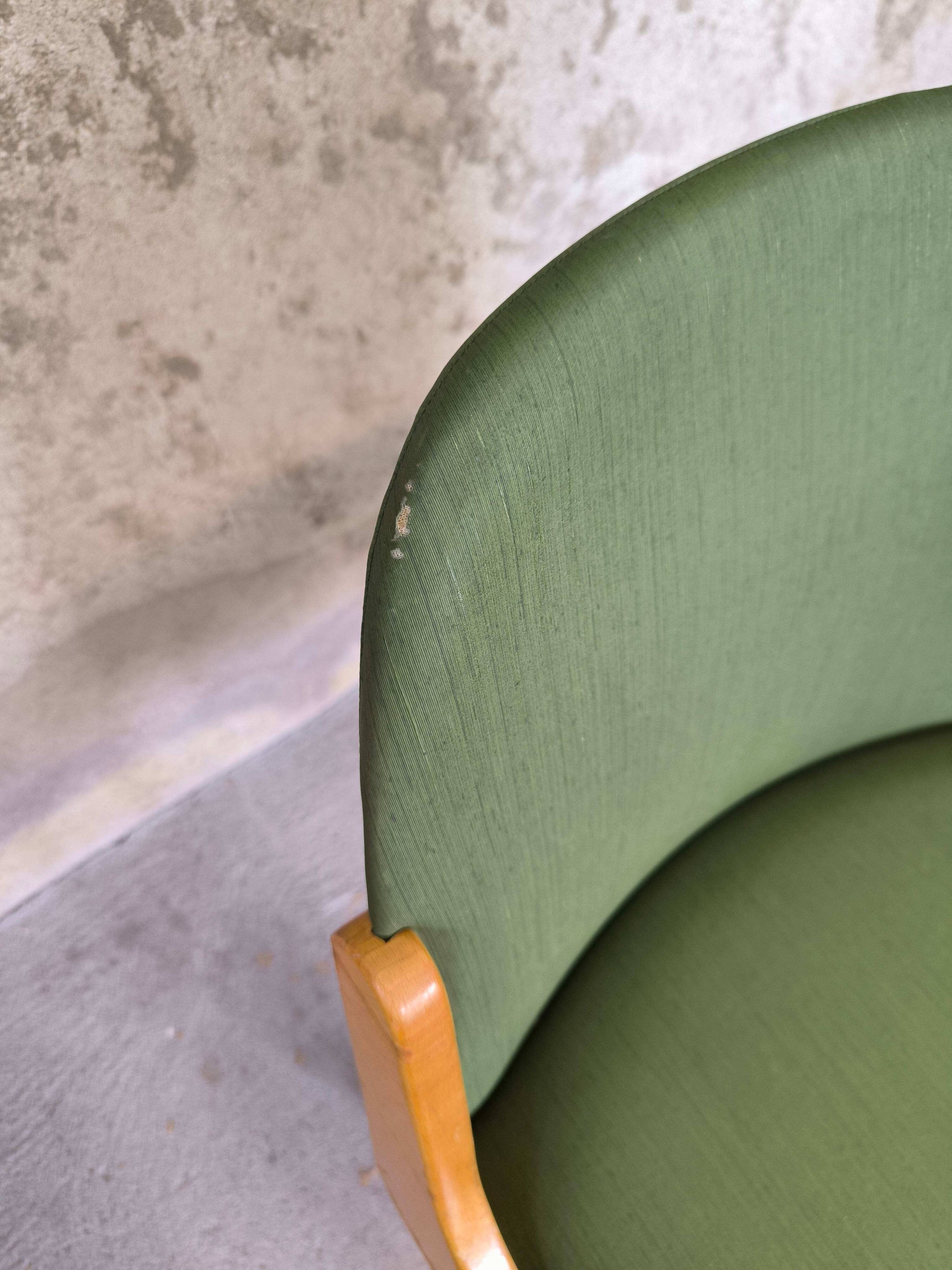 Chaise vintage vinyle vert