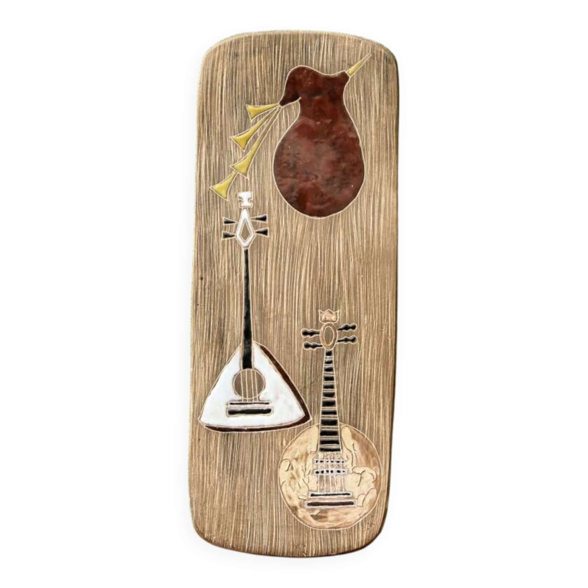 Ceramic wall plaque, musical theme