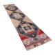 Colourful long Turkish decorative rug from the 1940s, 83x205 cm.