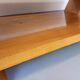 Vintage rectangular brutalist coffee table in solid elm.