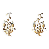 Pair of gold wall sconces