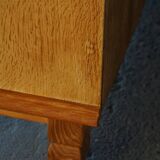 Modern Danish low enfilade in oak with panelled doors, mid-20th century.