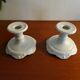 Pair of Limoges porcelain candle holders