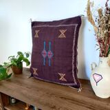 Coussin berbère mauve Sabra