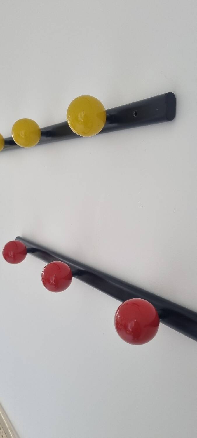 Duo of 4 and 5 ball coat racks