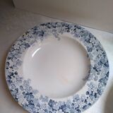 Set de 7 assiettes creuses anciennes décor bleu