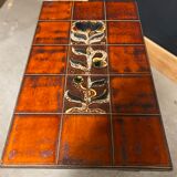 Ceramic coffee table Vallauris orange