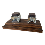 Rosewood inkwell
