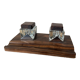 Rosewood inkwell