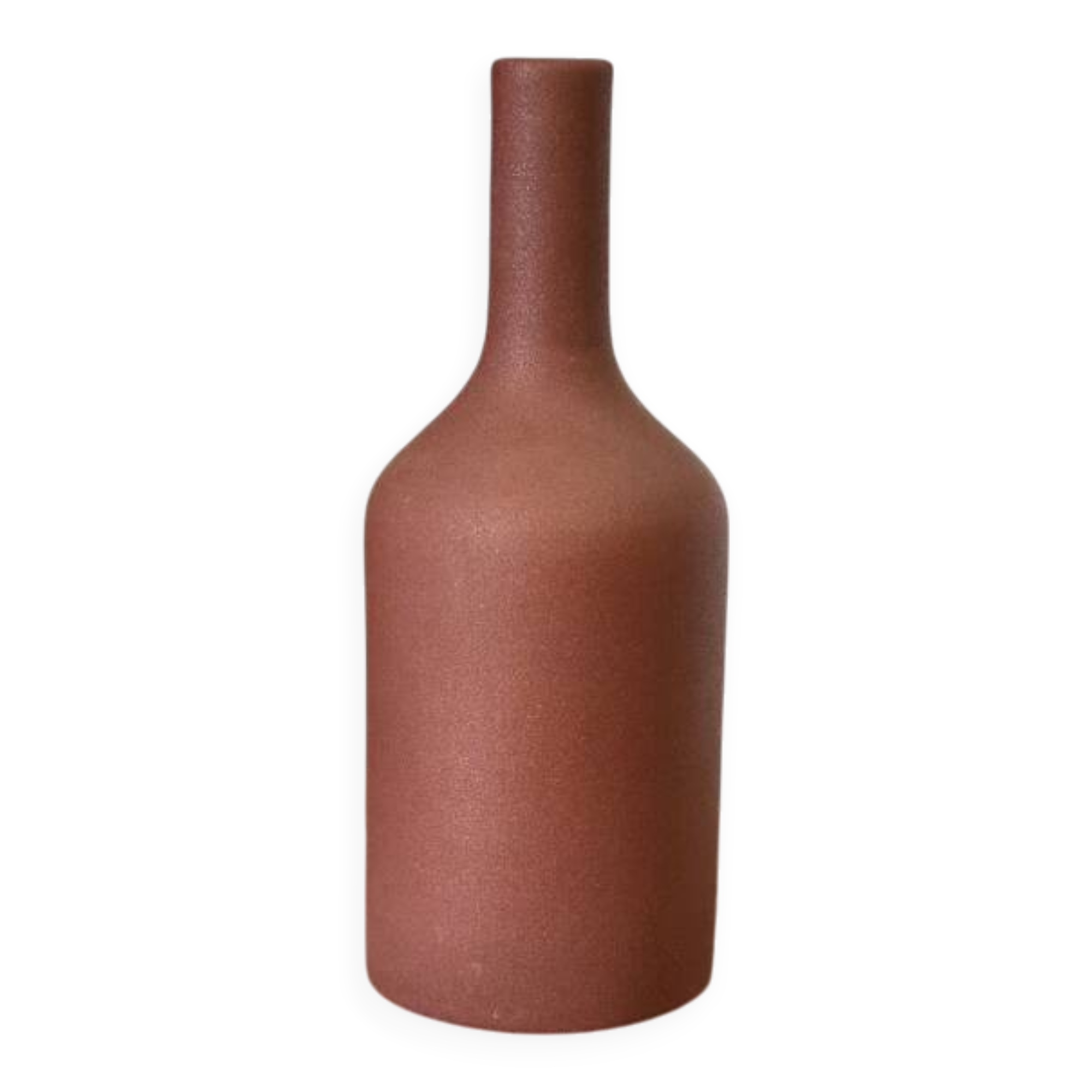 Iridescent brown bottle vase