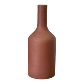 Vase bouteille marron irrisé