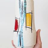 Sculptural vase Midcentury Scheurich, West Germany, 1960s