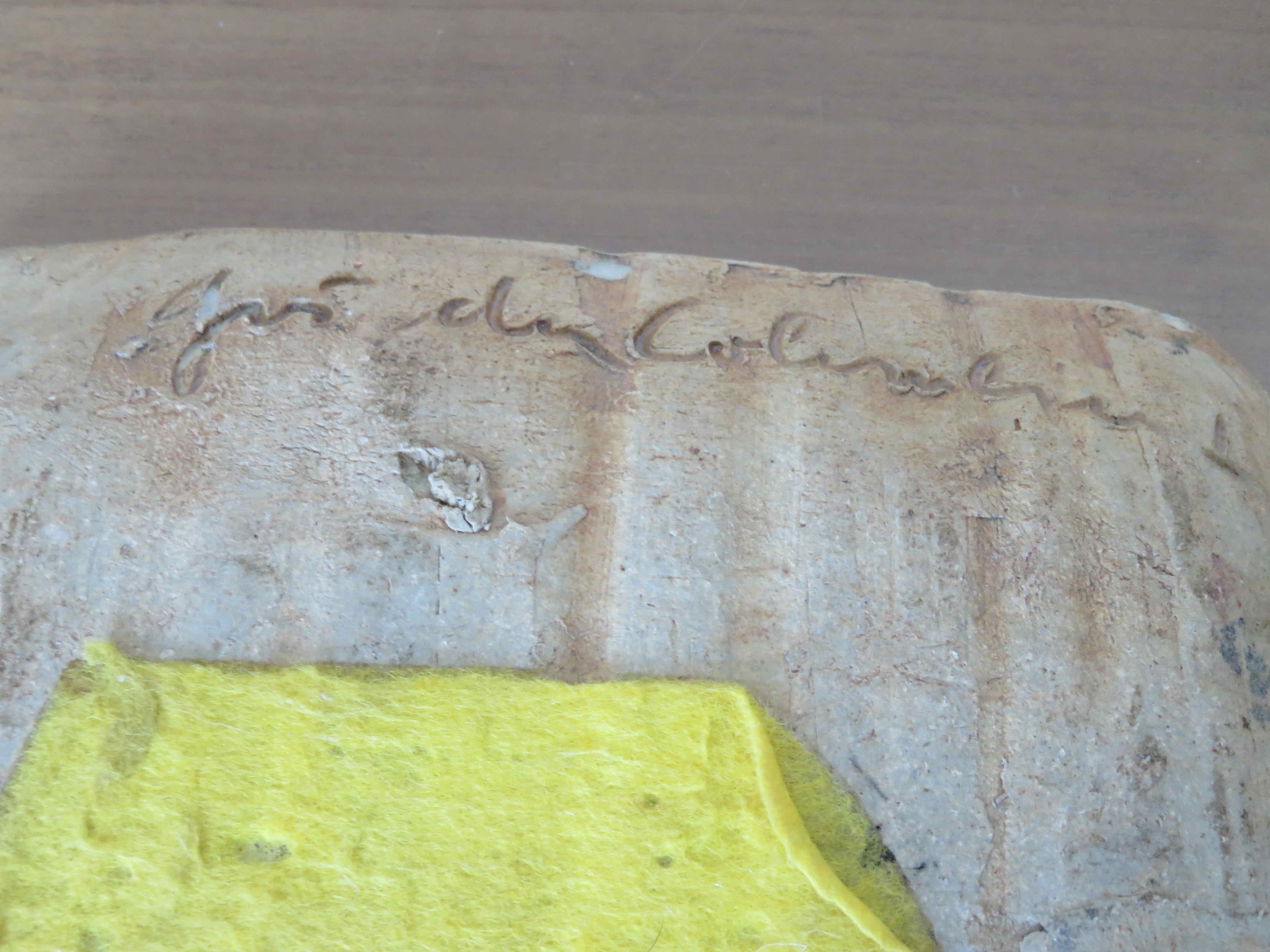 Empty pocket sandstone of the dovecote Vallauris modernist, sandstone tachiste 1950 -60