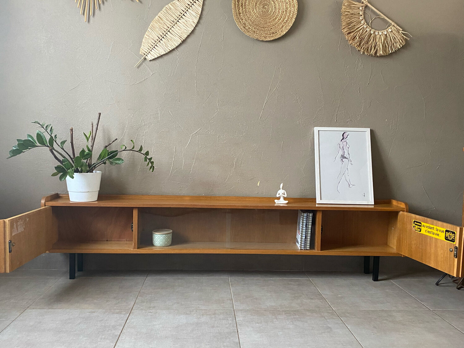 Vintage wooden row from the 50s-60s