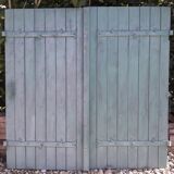 Pair of wooden iron hanging shutters
