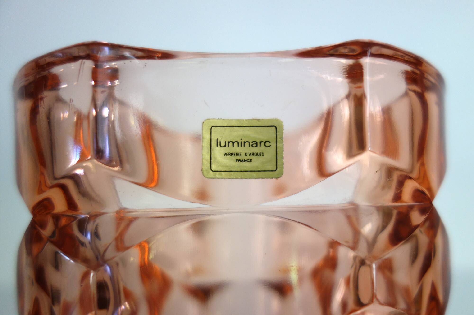 Vase en verre Rosaline, Luminarc, années 1970