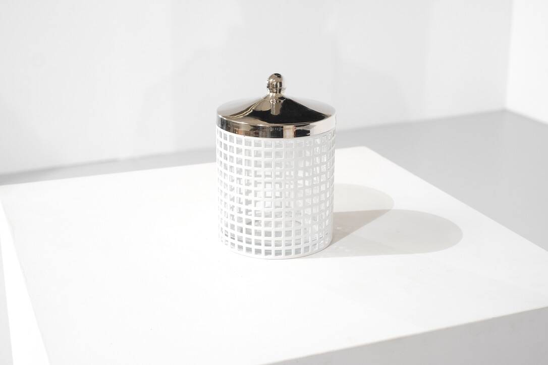 Sugar bowl by Josef Hoffmann for Bieffeplast, Italy, 1980s.