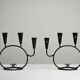 Pair of Candelabras by Nils “Kricke” Wahlström for Ystad-Metall, Sweden, 1950s