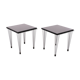 Two Scandinavian hairpin legs side tables 1970s