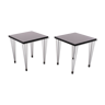 Two Scandinavian hairpin legs side tables 1970s