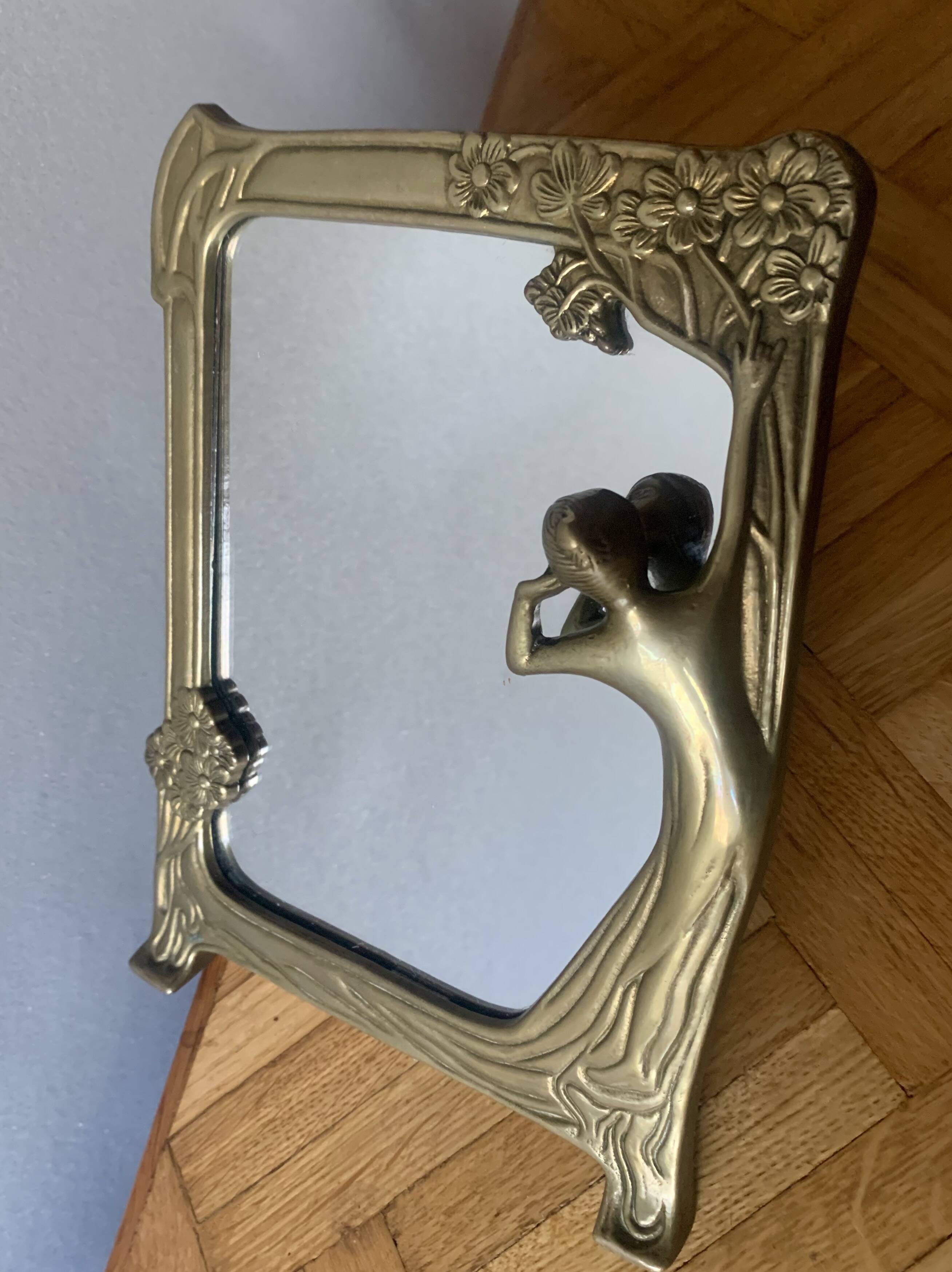 Small brass mirror - Art Deco style