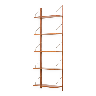 Danish teak shelving unit, set of 5 shelves, 1960s