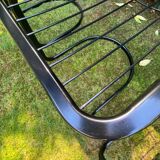 Set of four black highback dining chairs,  1970s