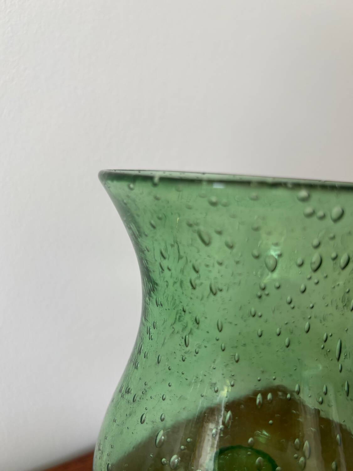 Vintage bubbled glass candle holder